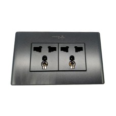 Bull 2G Universal Outlet Set 10A Dark Grey