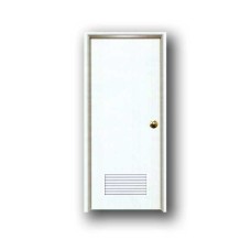 PVC Door Plain White with Louver 60X210