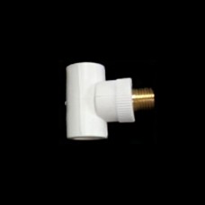 PPR White Male Tee Copper 1/2"