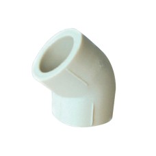 PPR White Elbow 45 1"