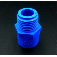 Blue PVC Male Adapter W/Threaded 20-1/2